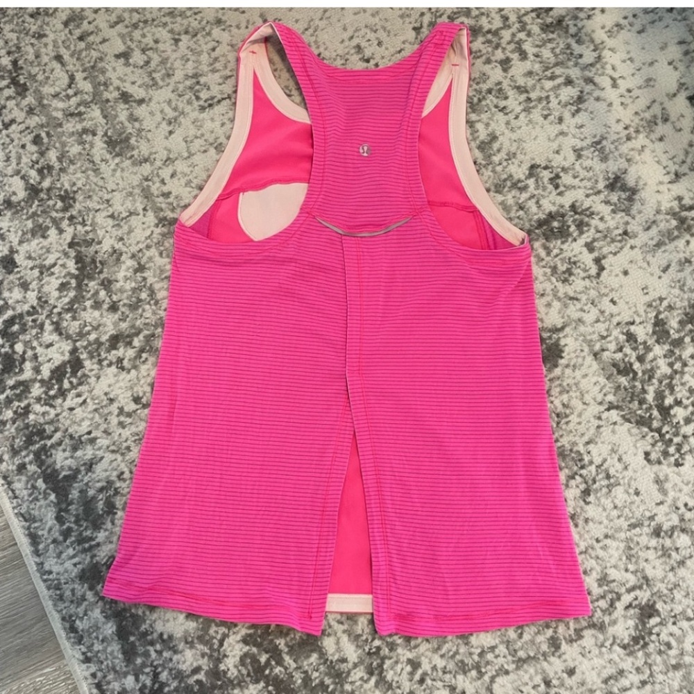 Lululemon Pink Split Back Tank Top  Size 6  New without Tag